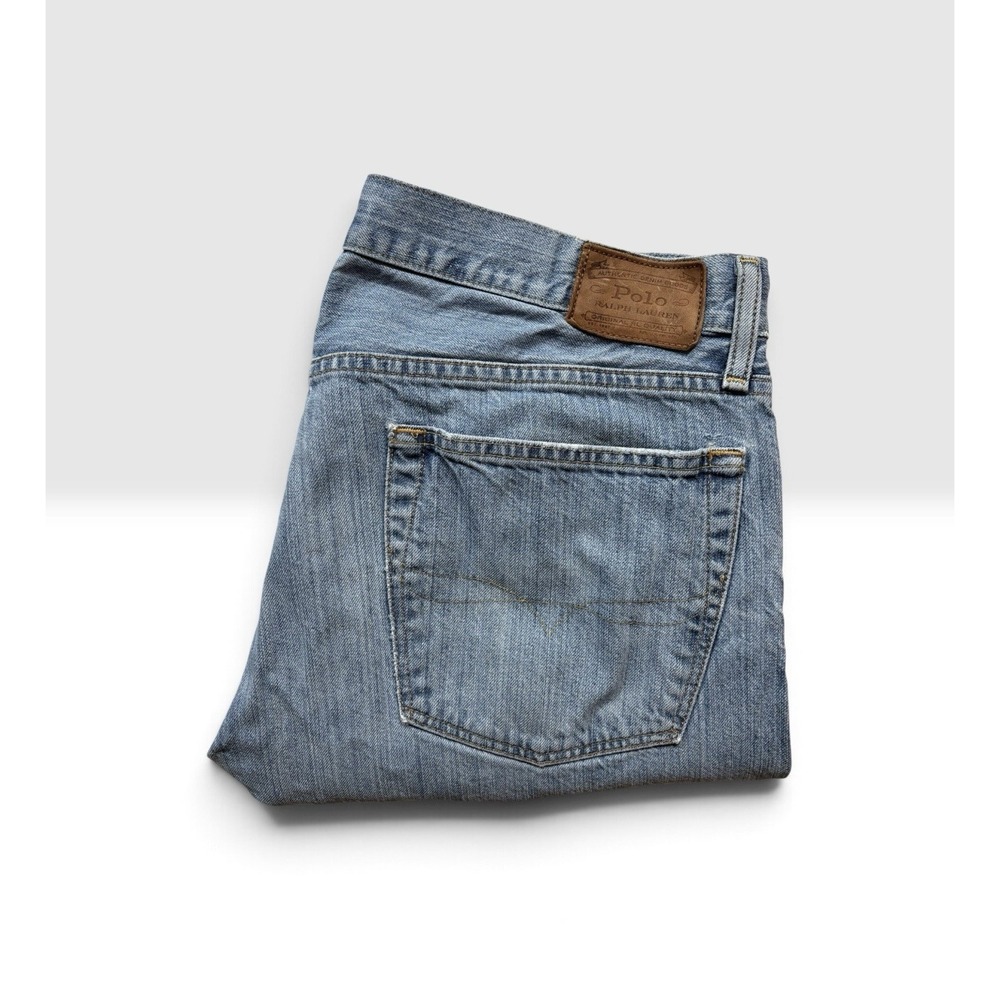 Polo Ralph Lauren Men's Jeans 36x31.5 Hampton Relaxed Straight Blue Denim -2271